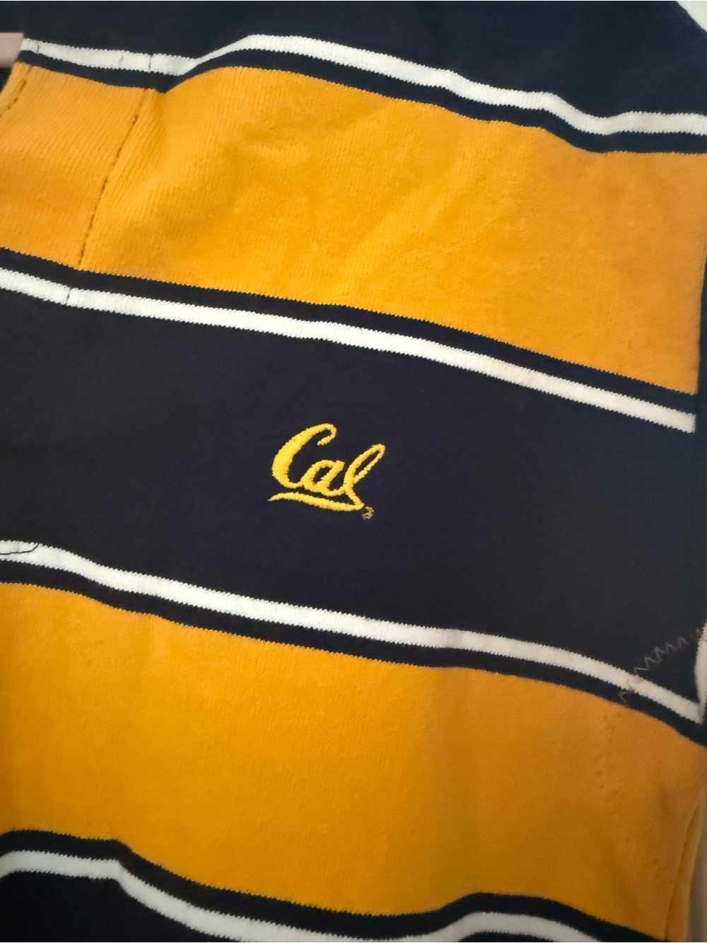 Cal Bears Striped Rugby Shirt - Navy & Gold - Picture 2 of 4